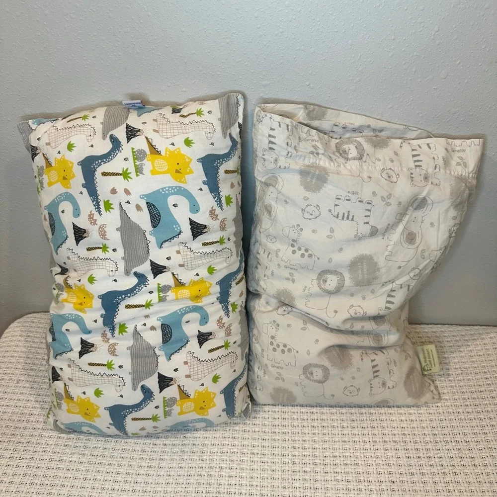 KeaDreams PharMeDoc Toddler Pillow Set Kids 13x18 Multi Dinosaur Safari Animal